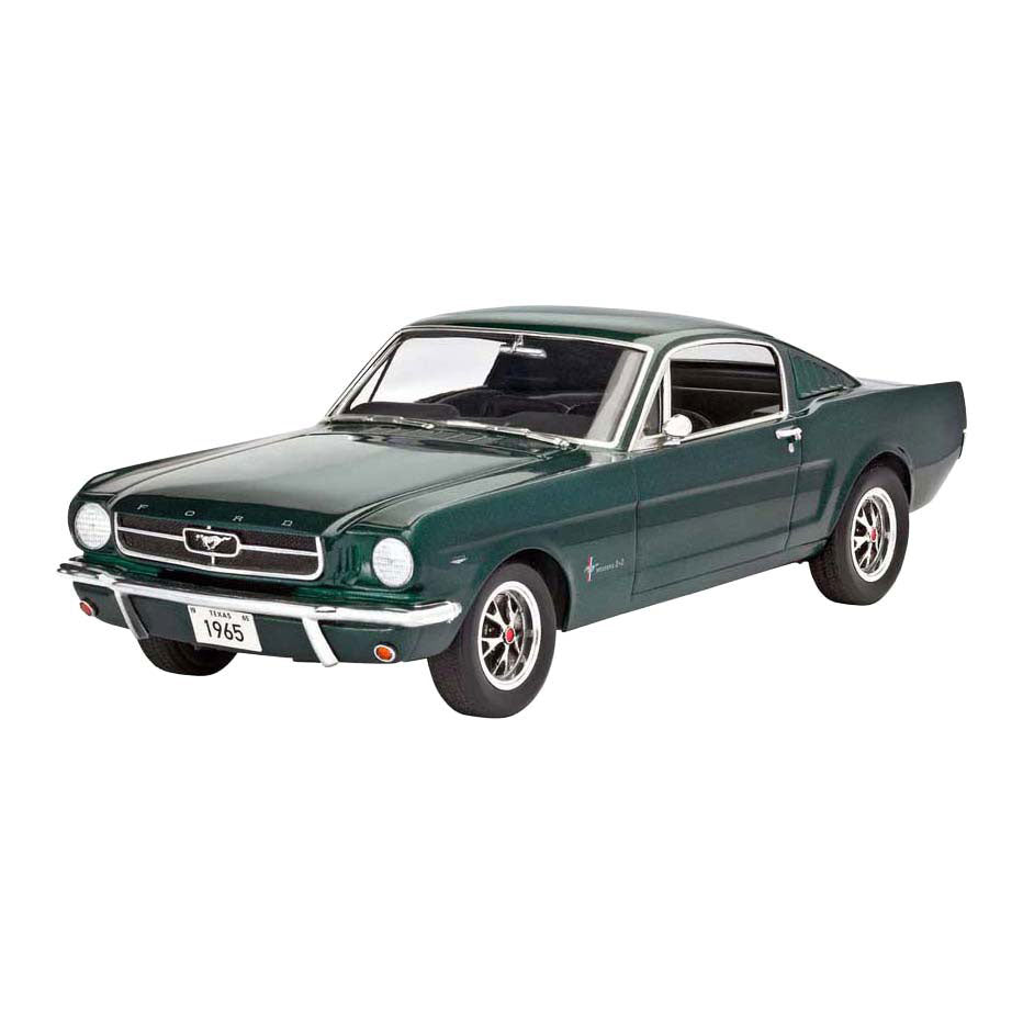 Revell modelbouwpakket - 1965 ford mustang 2+2 fastback 1:24 - 82dlg. - incl. basiskleuren verf