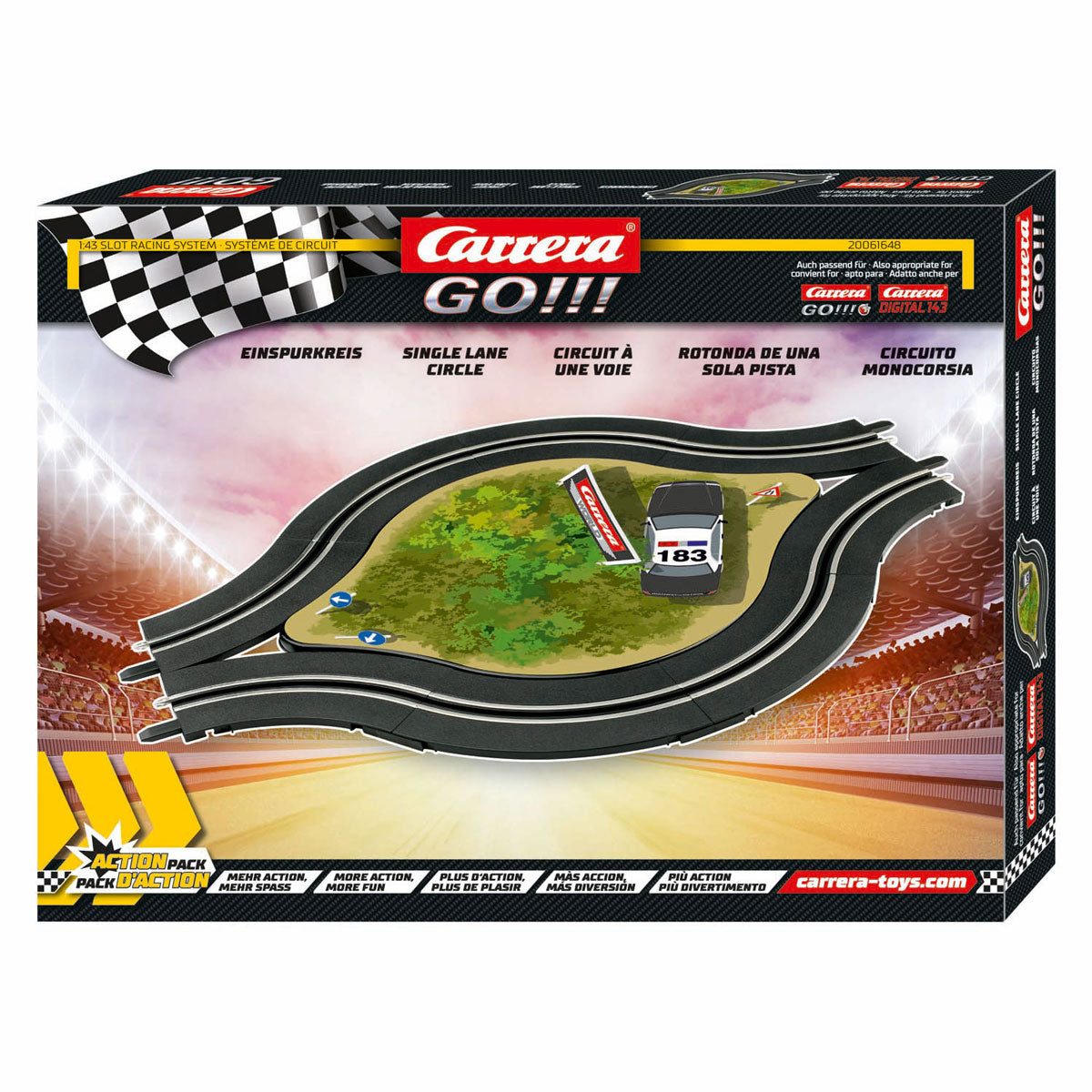 Carrera go!!! racebaanonderdeel eenbaansrotonde - 1:43