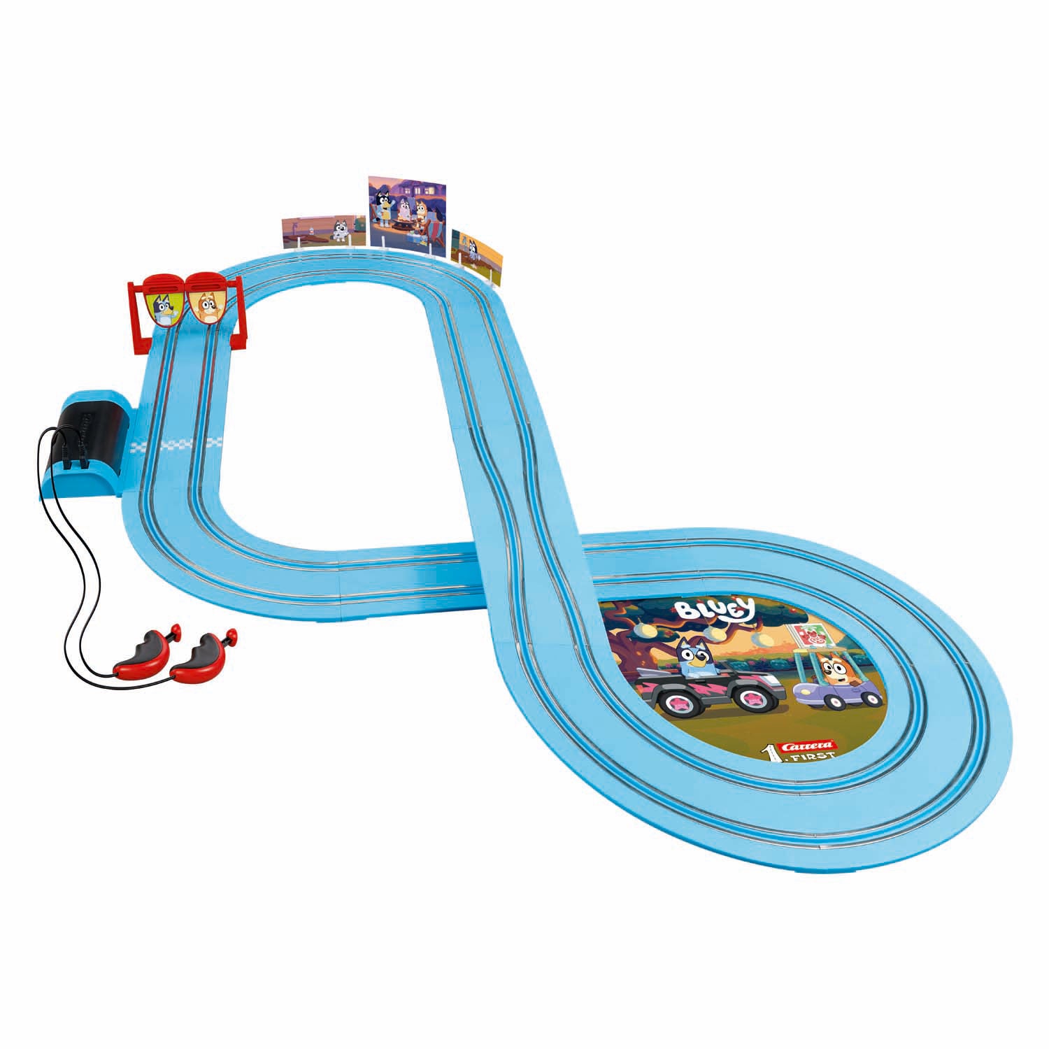 Carrera first racebaan - bluey vs. bingo let's go 2,9m