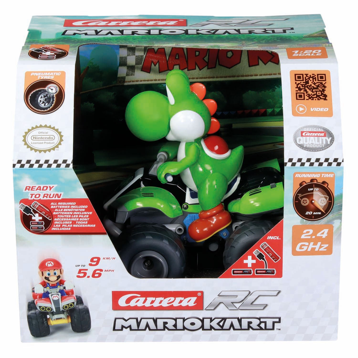 Carrera rc 2,4ghz mario kart - yoshi quad