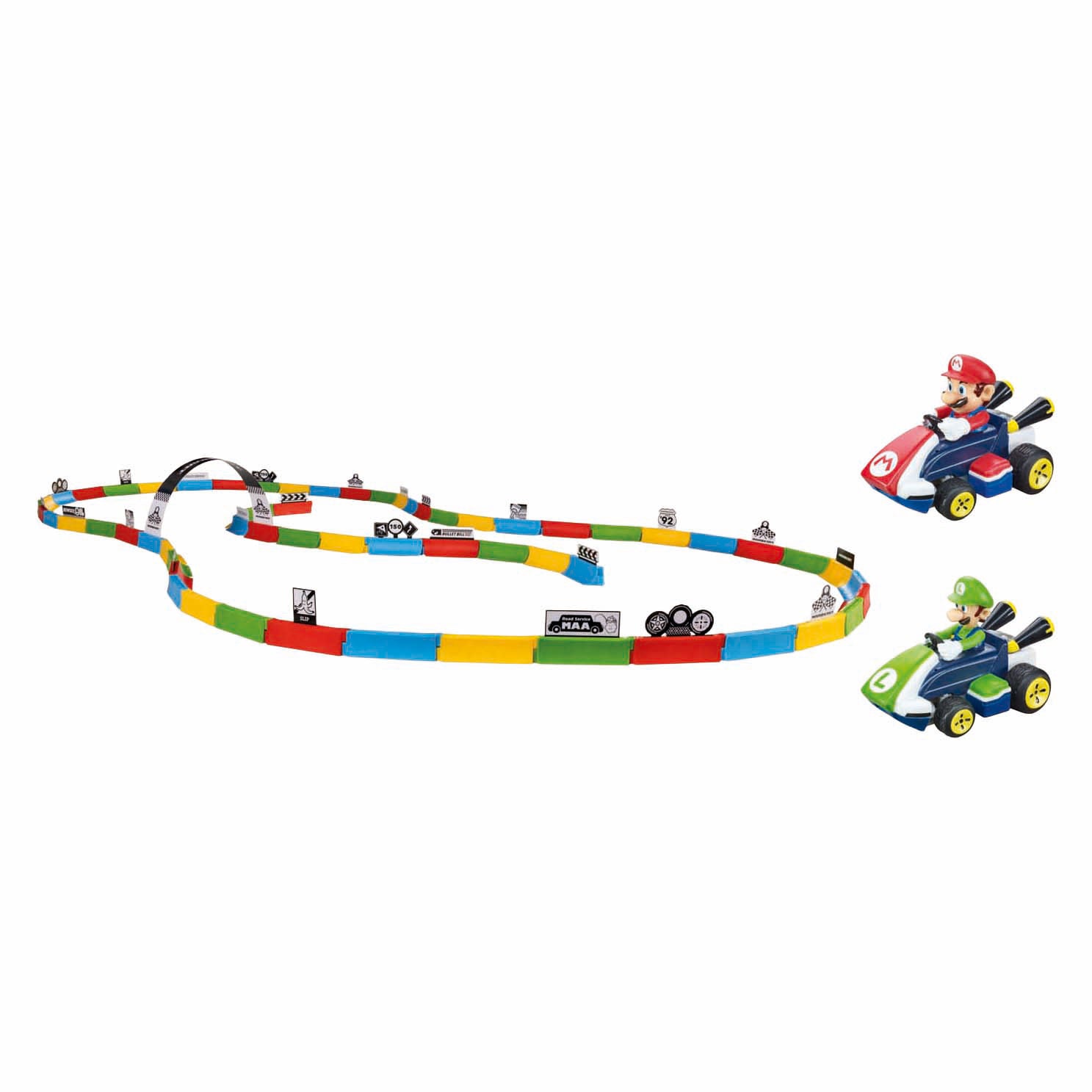 Carrera rc 2,4ghz mario kart tabletop racing set - mario luigi 1:43