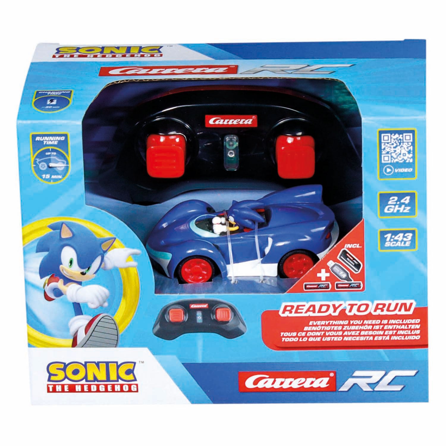 Carrera team sonic racing mini rc - sonic 1:43