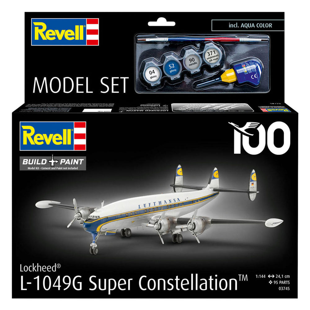 Revell modelbouwpakket lockheed l.1049g super constellation lufthansa 1:144 - 95dlg.