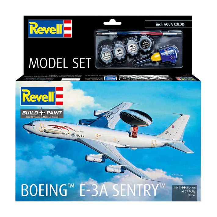 Revell modelbouwpakket model set boeing e-3a 1:144 - 77dlg.