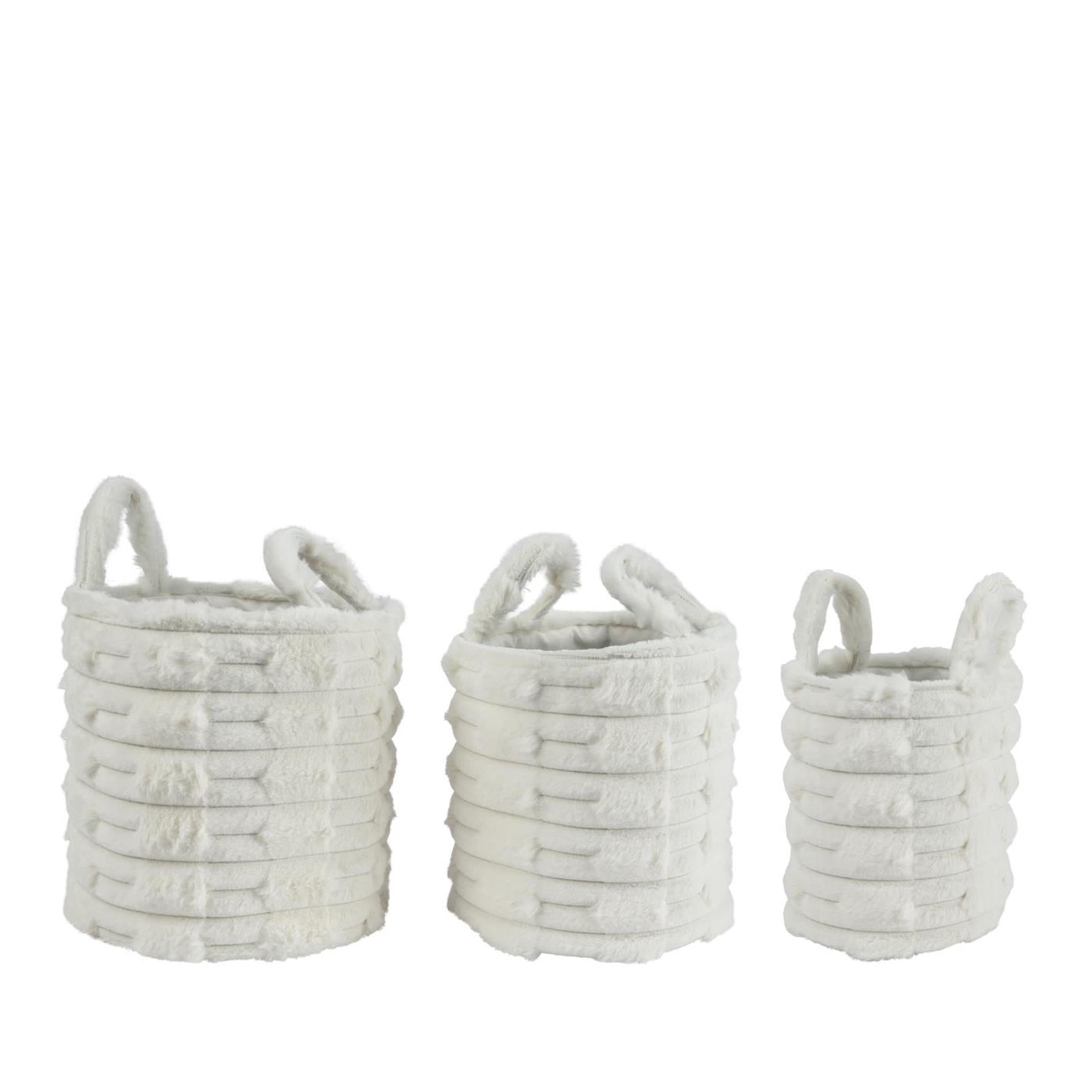 Decoris 3-delig manden set ã˜30x30cm off-white imitatiebont