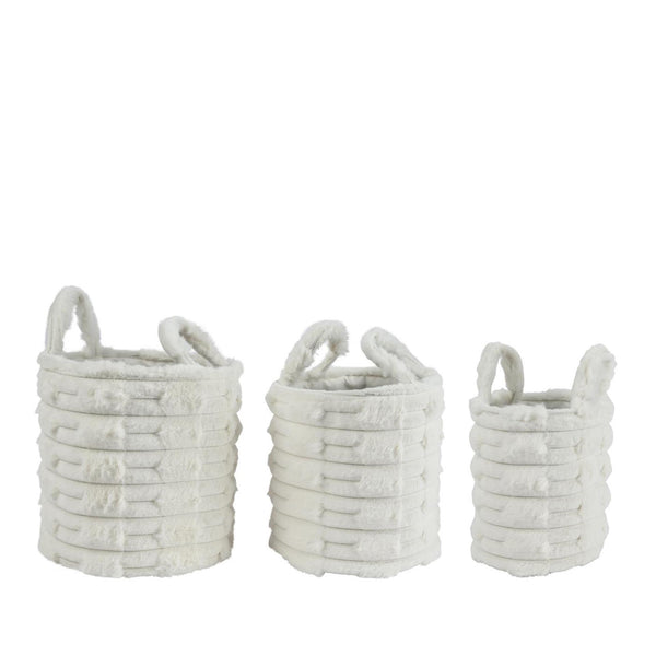 Decoris 3-delig manden set ø30x30cm off-white imitatiebont