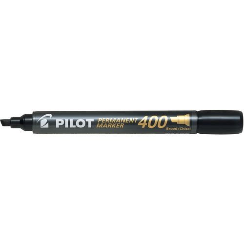 Pilot permanent marker 400 beitelvormige punt zwart