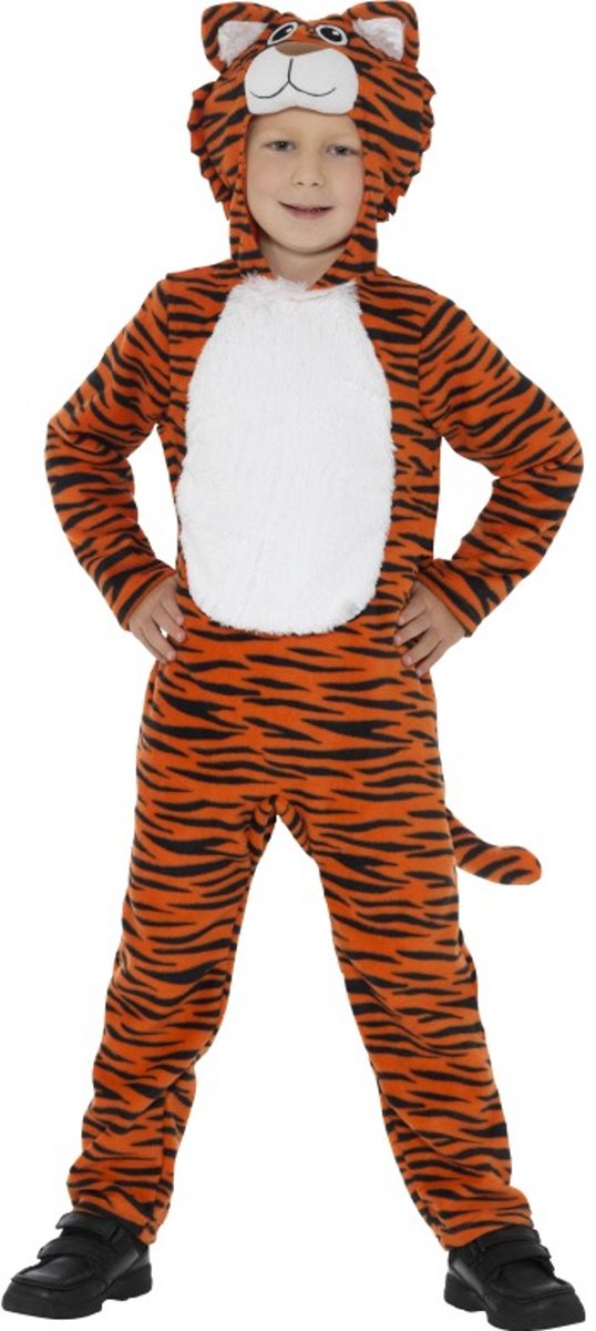 Smiffys - tiger kinder kostuum - kids tm 9 jaar - oranje zwart