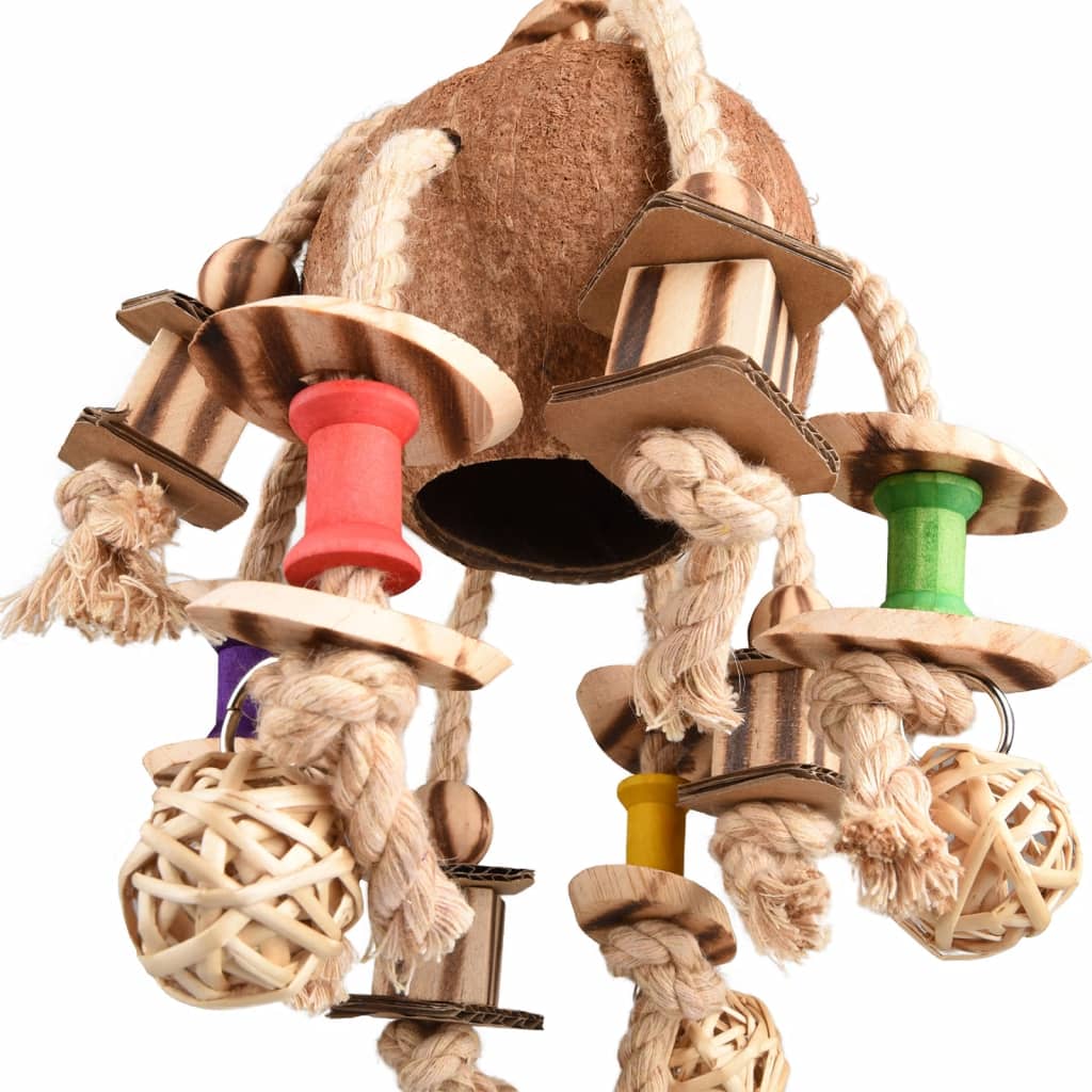 FLAMINGO FLAMINGO Vogelspeelgoed Sully papegaaienkokosnoot BBQ 42 cm