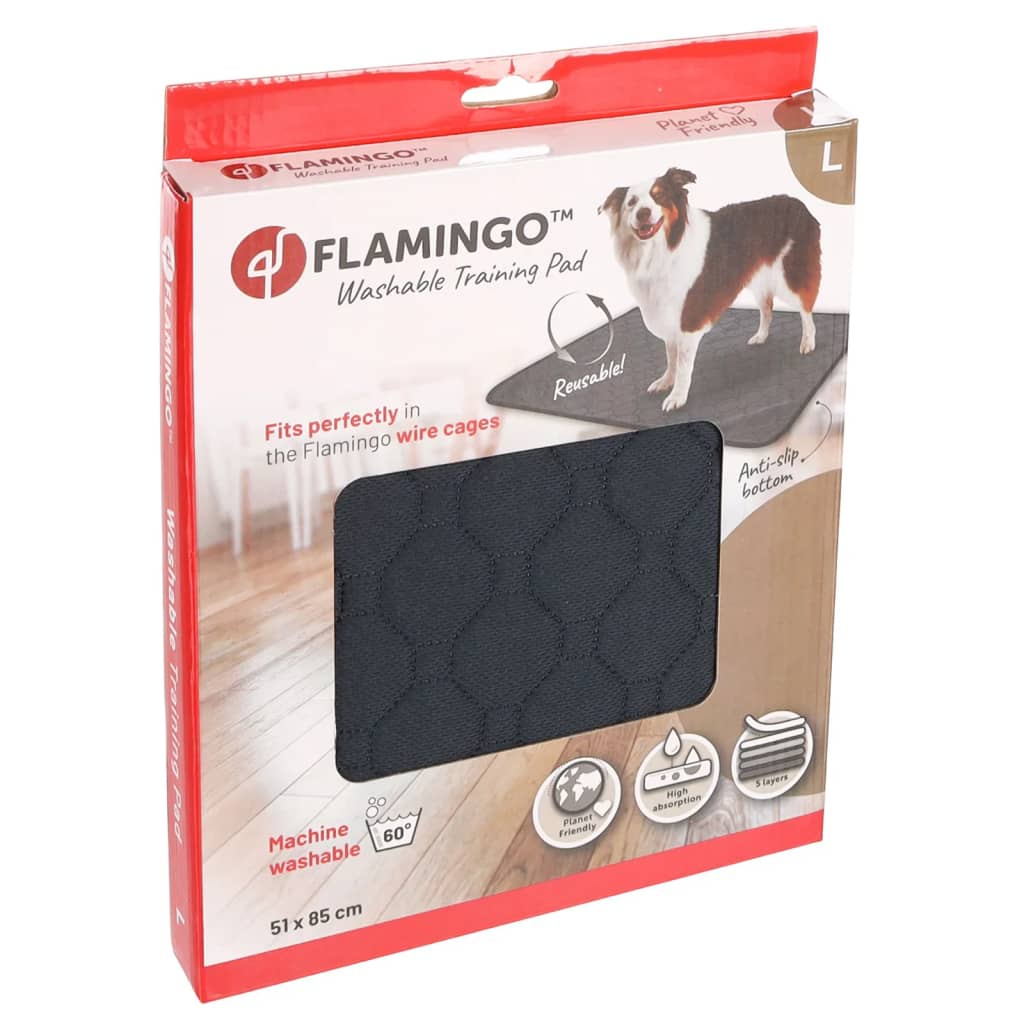 FLAMINGO FLAMINGO Zindelijkheidspad Patsy wasbaar antislip L grijs