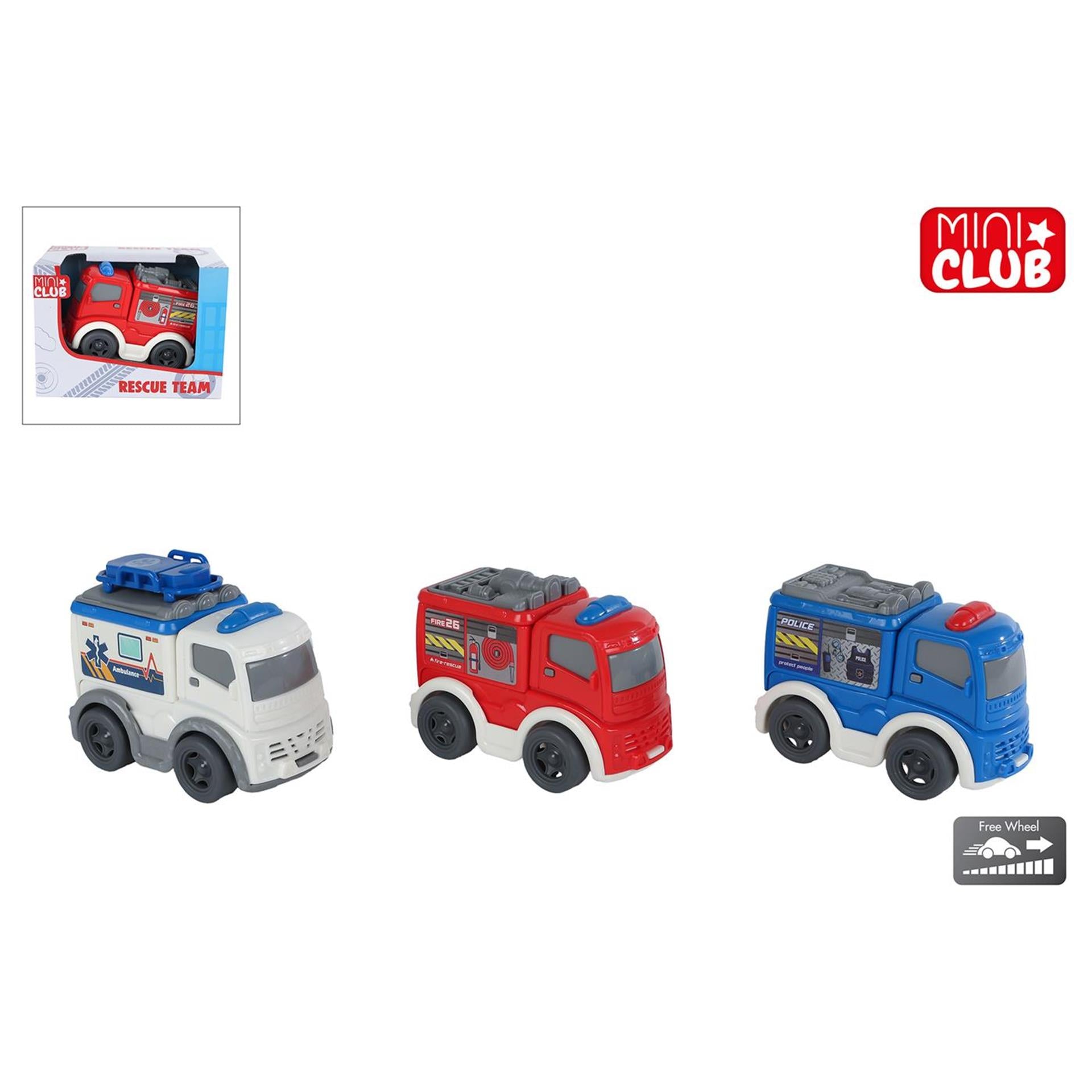 Miniclub hulpdienst voertuigvrij wiel, 8cm