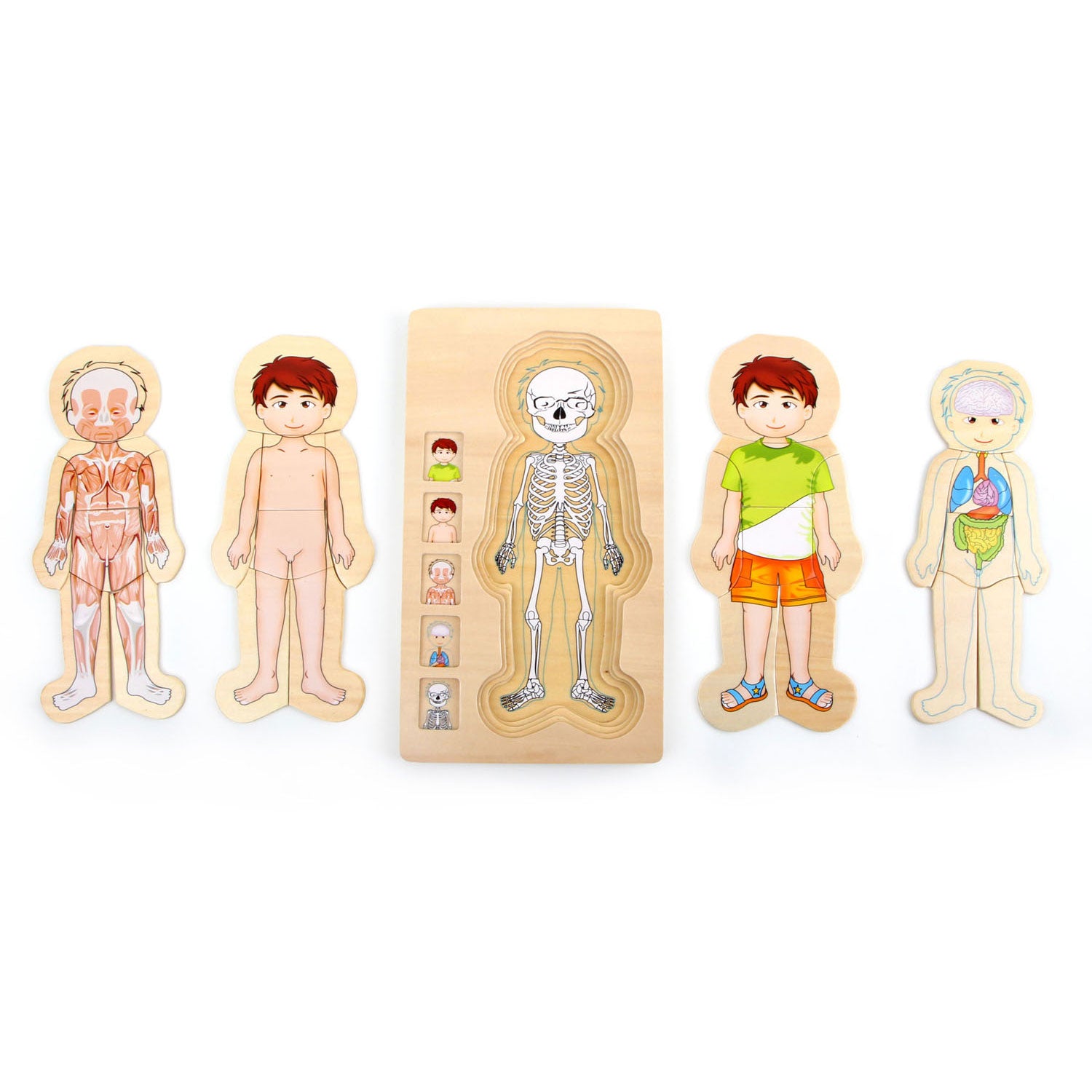 Small foot - wooden body puzzle boy, 29 pcs.