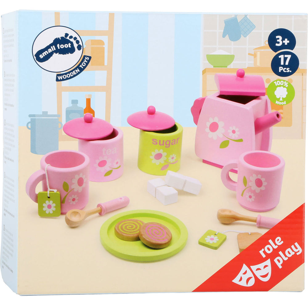 Small foot - wooden tea set, 17 pcs.