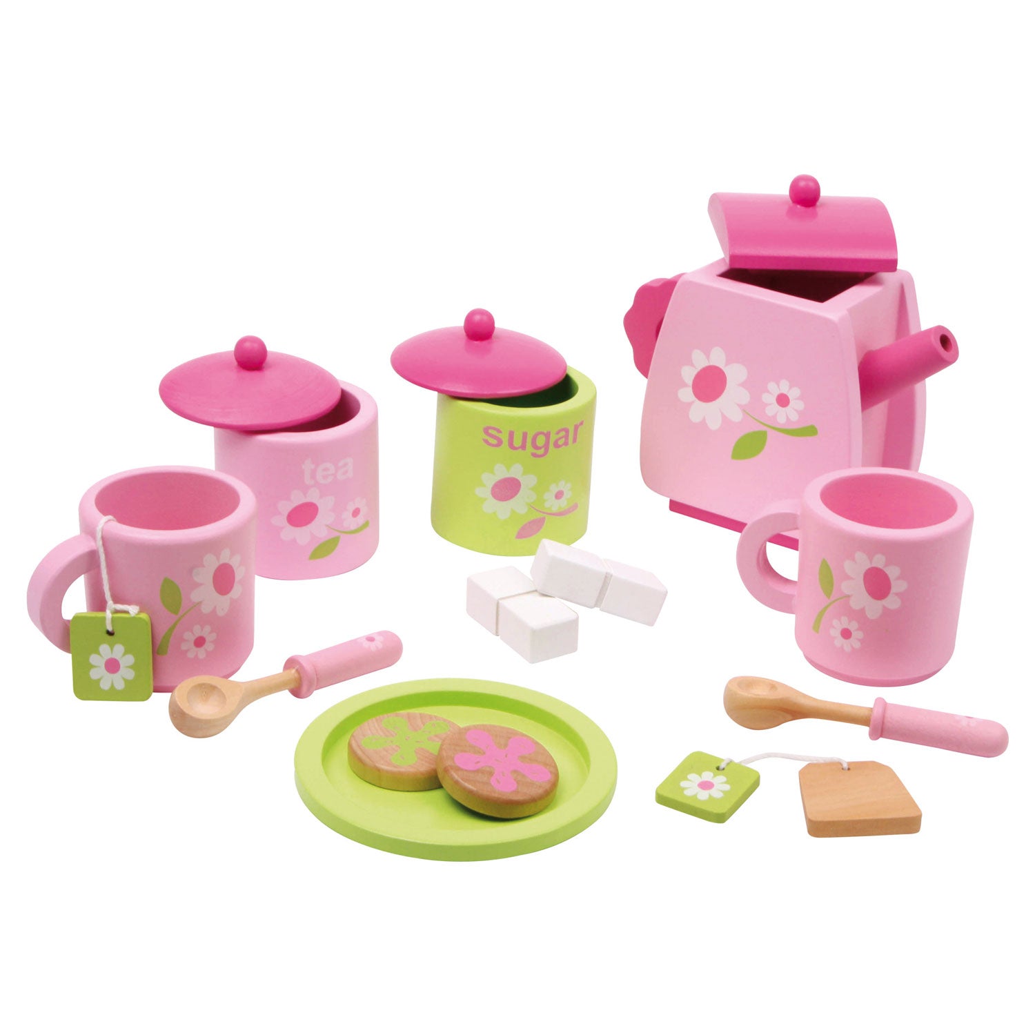 Small foot - wooden tea set, 17 pcs.