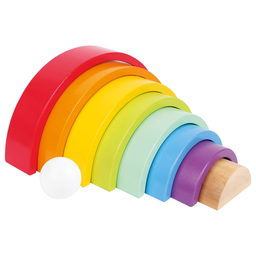 Small foot - wooden building blocks rainbow, 9-piece.
