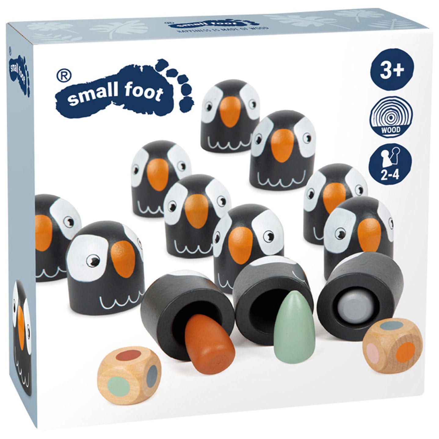 Kleine voet - houten memospel pinguin, 26dlg.