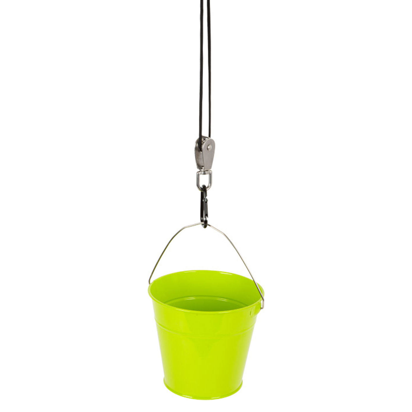 Kleine voet - emmer groen met katrol