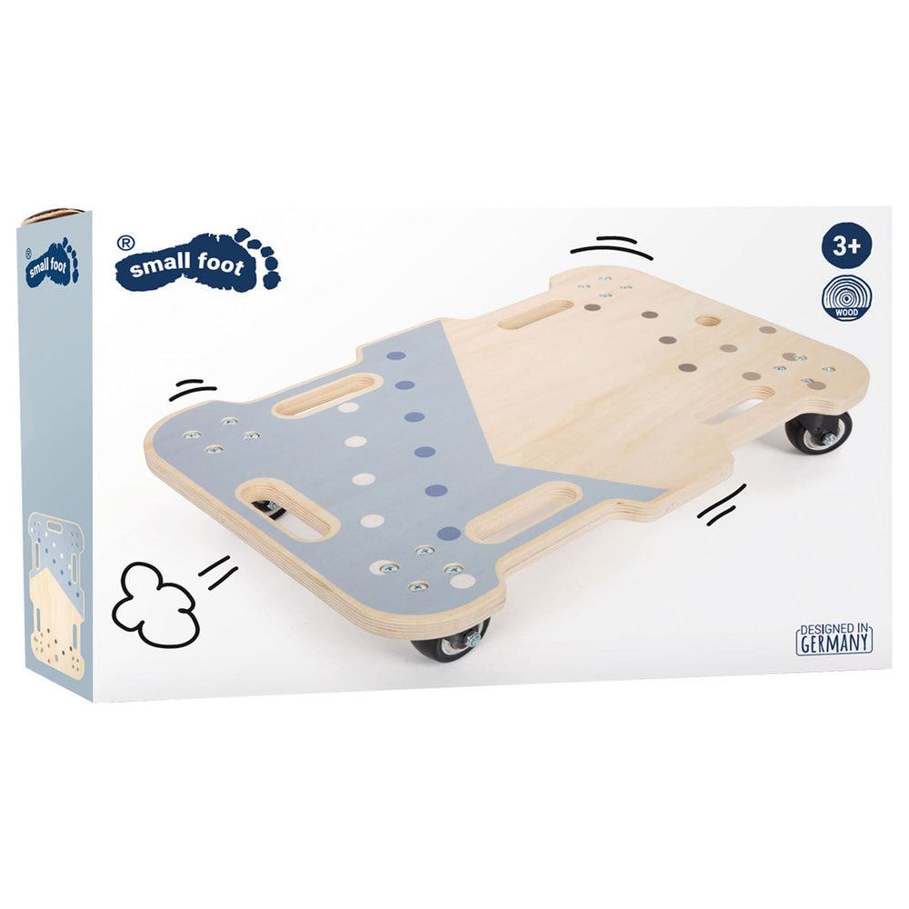 Small foot - wooden roller board blue