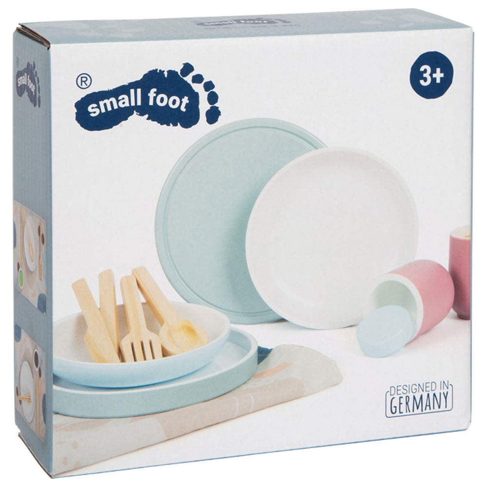 Small foot - wooden cutlery set with placemats, 18 pcs.