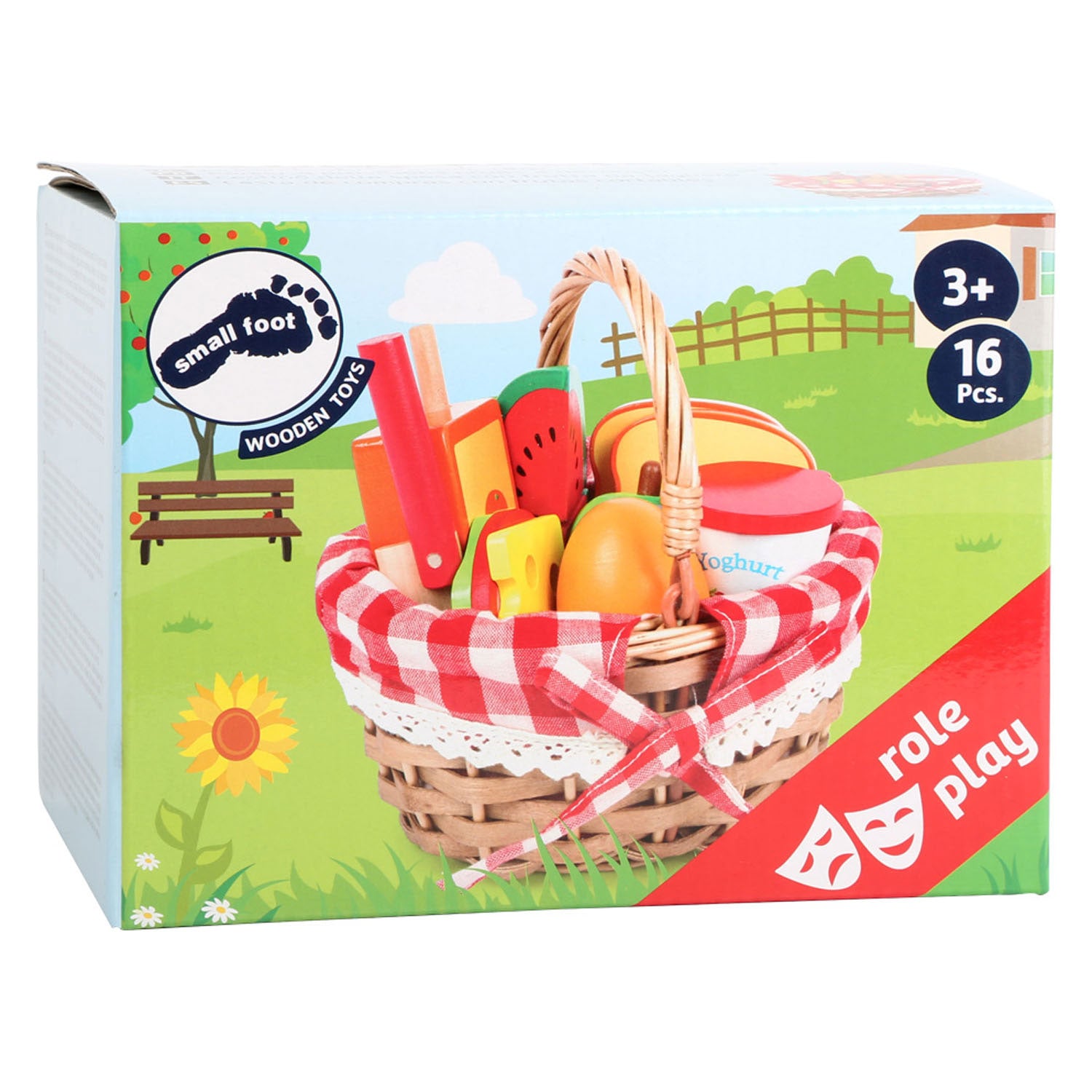 Small Foot - Picknickmand met Houten Snij Eten