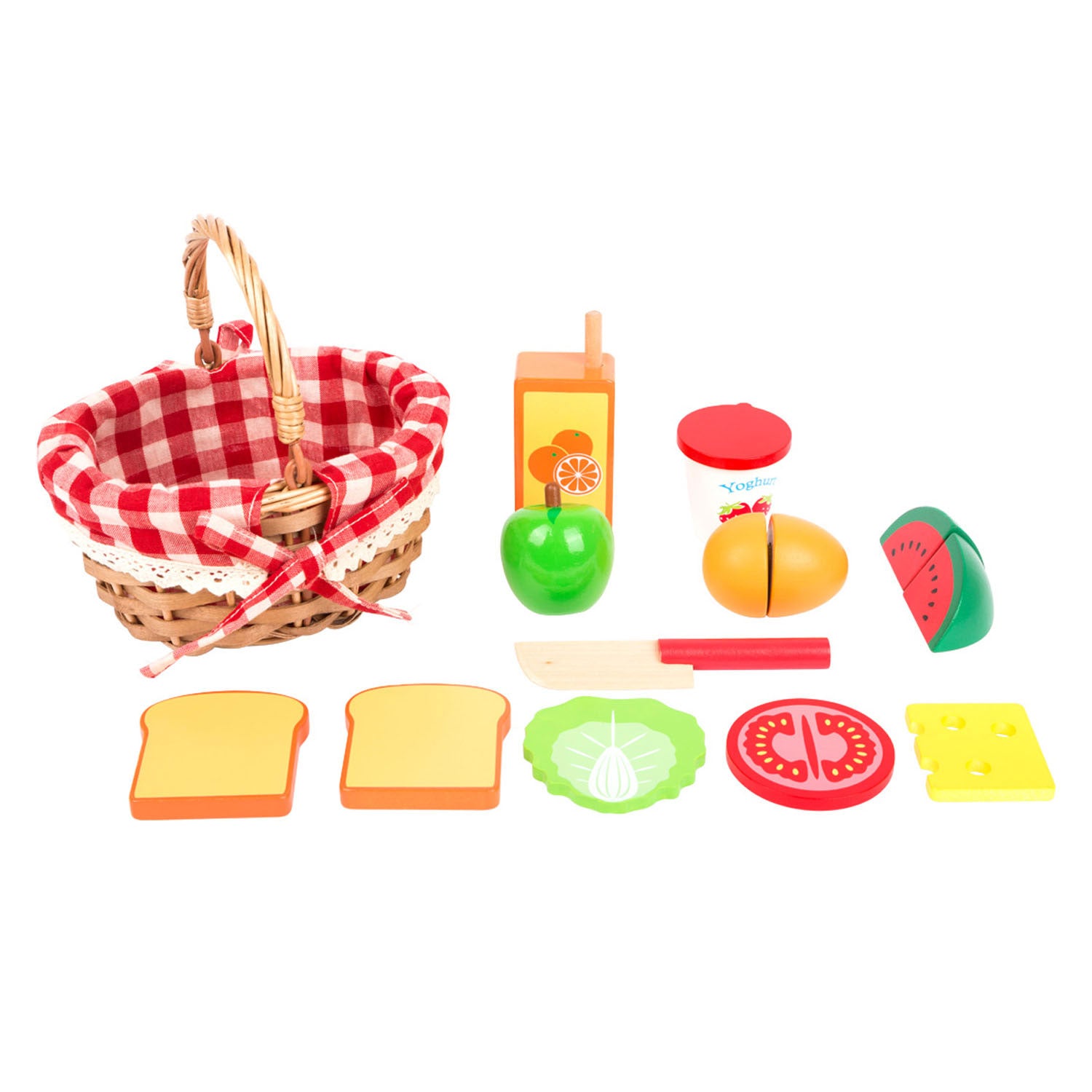 Small Foot - Picknickmand met Houten Snij Eten