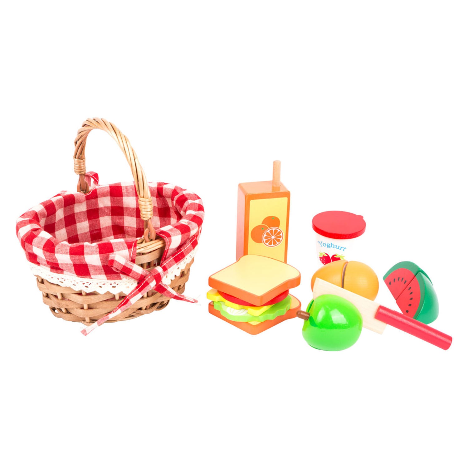 Small Foot - Picknickmand met Houten Snij Eten