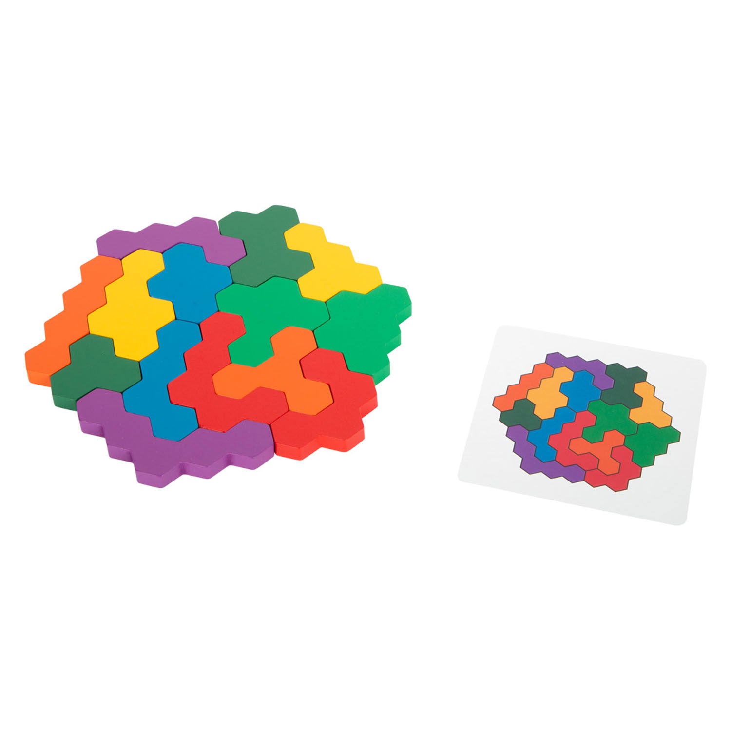 Small foot - houten vormenpuzzel hexagon