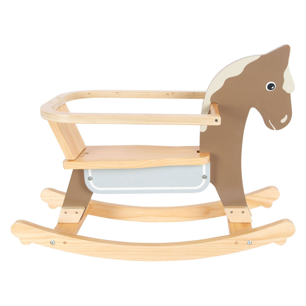 Small foot - rocking horse with seat brown