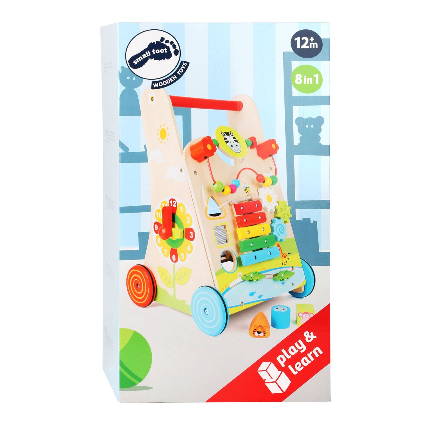 Small foot - Wooden baby walker colorful