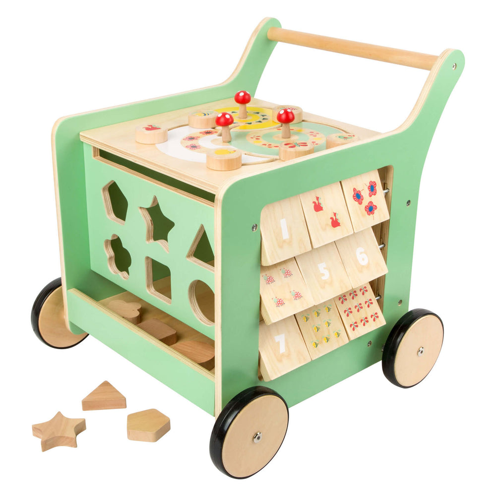 Small foot - houten baby walker loopwagen activiteitencentrum
