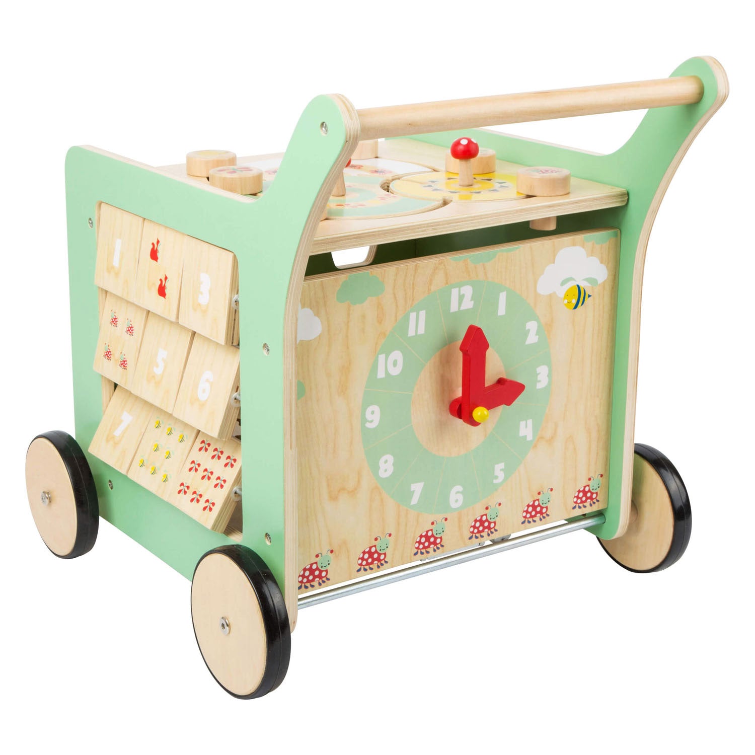 Small Foot Houten Baby Loopwagen Activiteitencentrum Pastel Groen