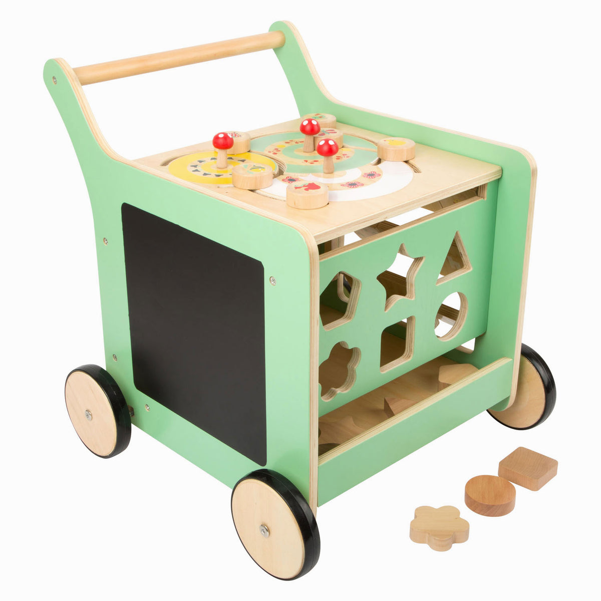 Small foot - houten baby walker loopwagen activiteitencentrum
