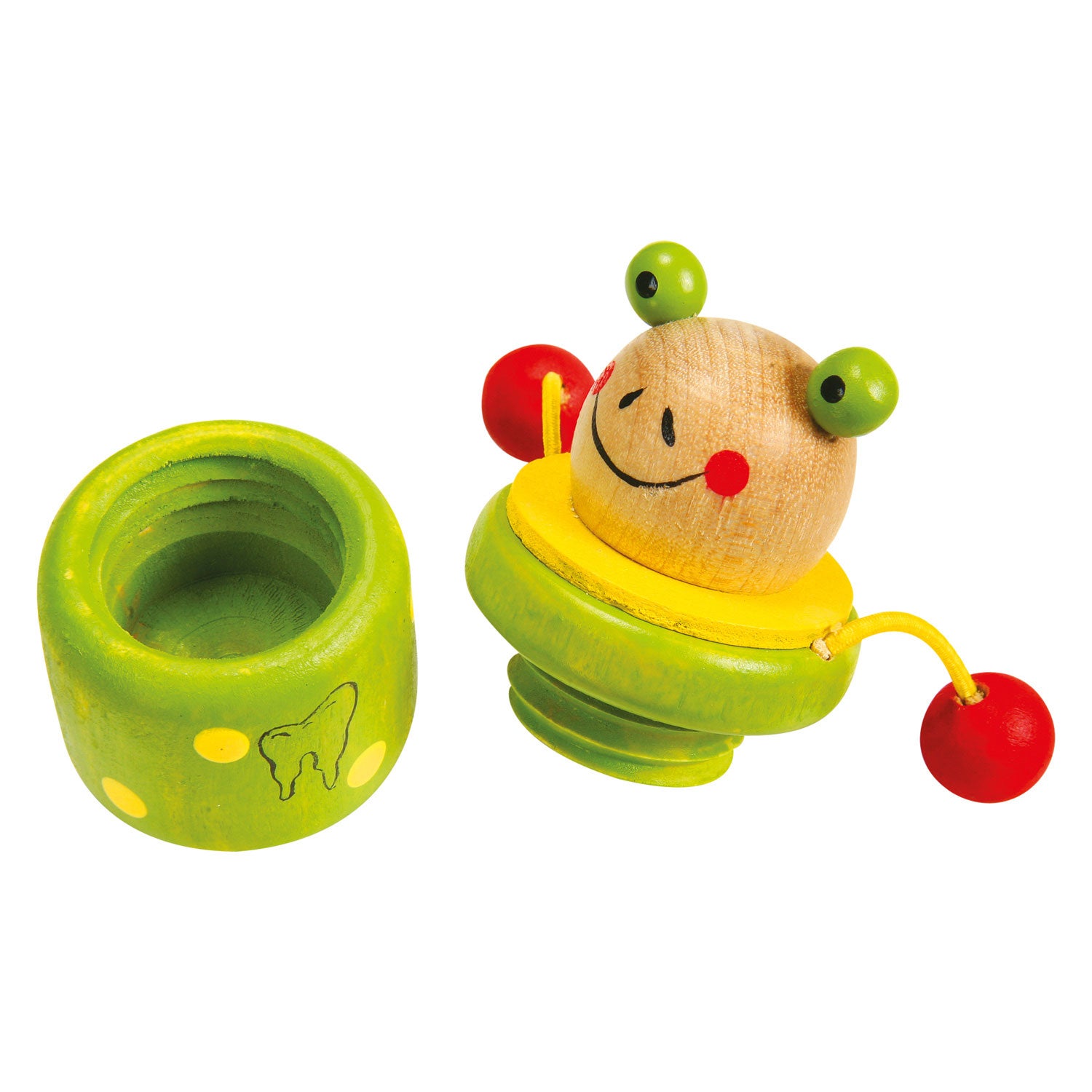 Small foot - houten melktandenpotje dier, 4st.