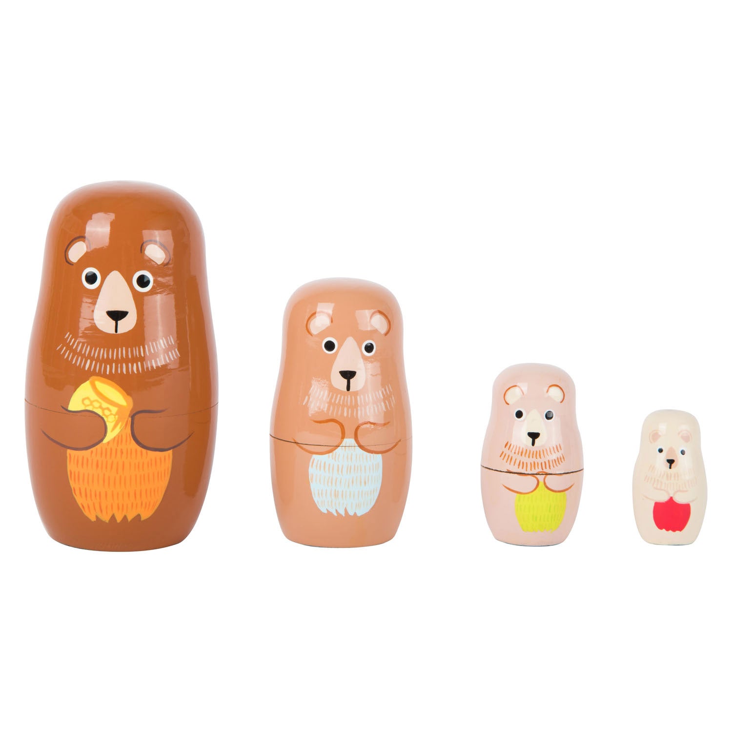 Small foot - houten matroesjka poppen beren familie