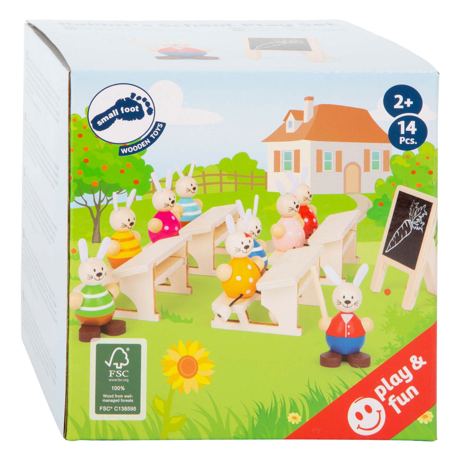 Small Foot Houten Poppenhuis Konijnenschool Klas Speelset