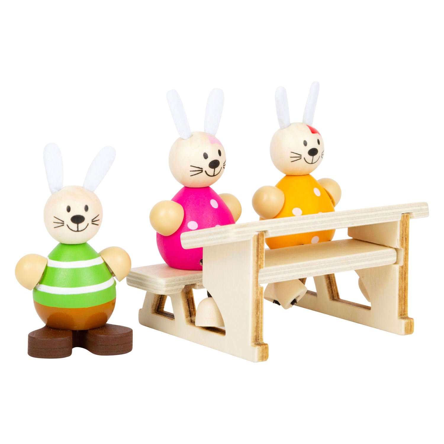 Small Foot Houten Poppenhuis Konijnenschool Klas Speelset