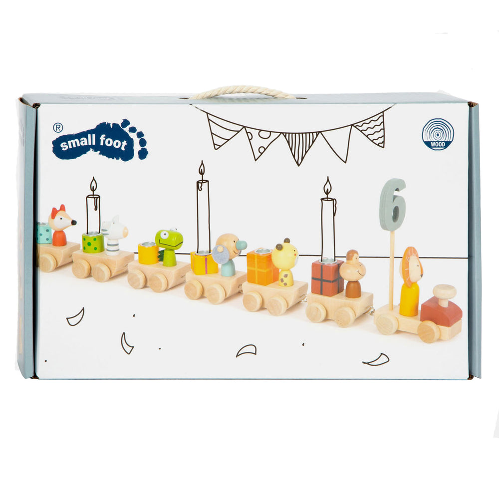 Small Foot Wooden Birthday Train Animals with Numbers