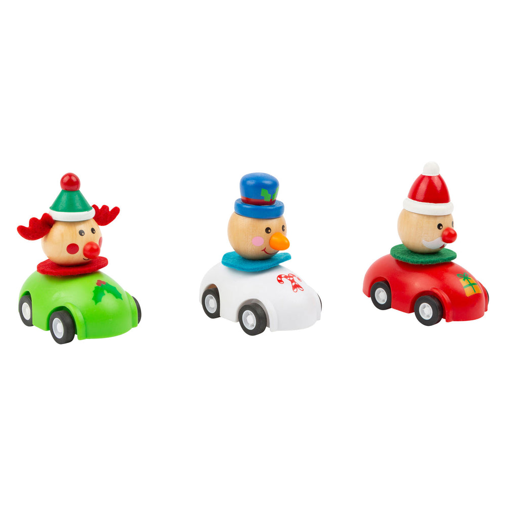 Small Foot Wooden Pull-Back Christmas Car