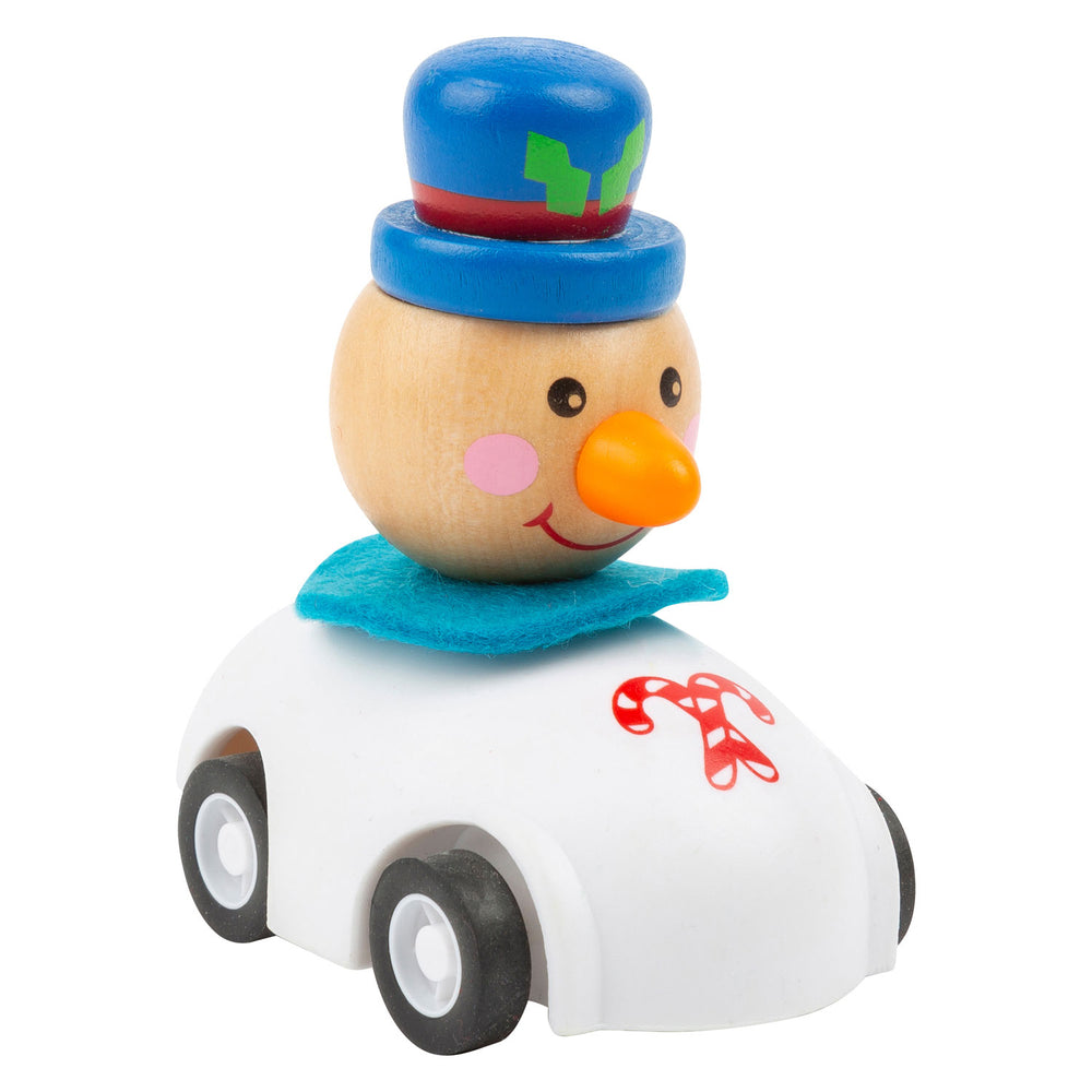 Small Foot Wooden Pull-Back Christmas Car