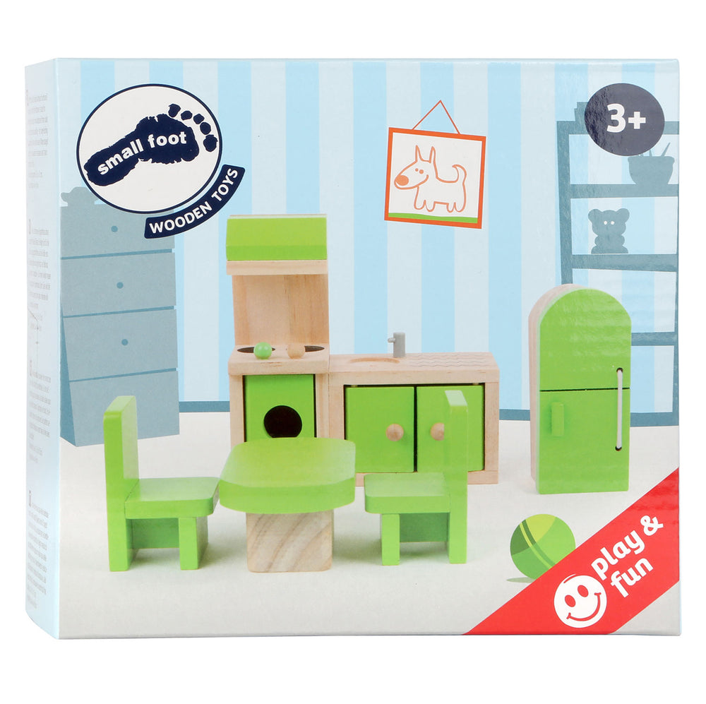 Small foot - houten poppenhuis meubeltjes keuken, 5dlg.