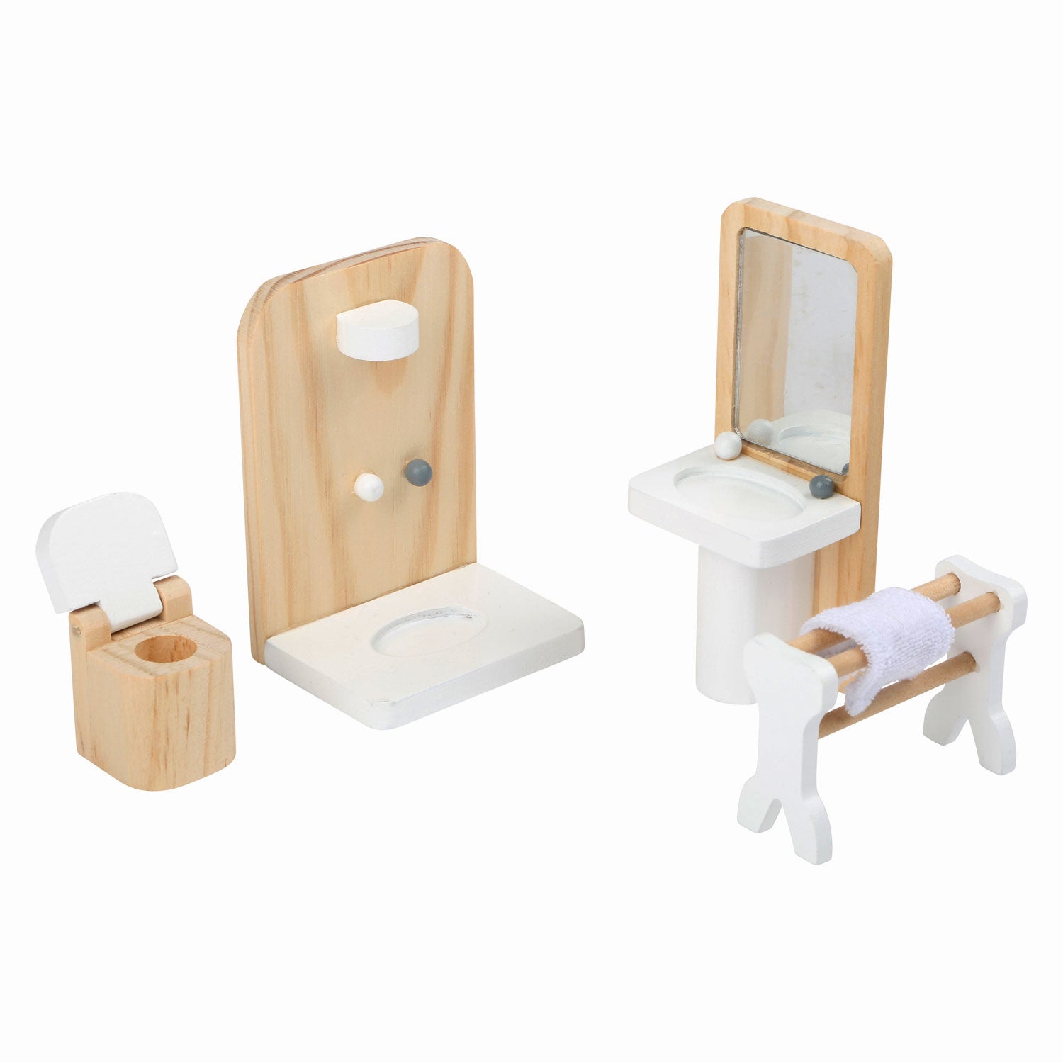 Small foot - wooden dollhouse furniture complete set, 28 pcs.