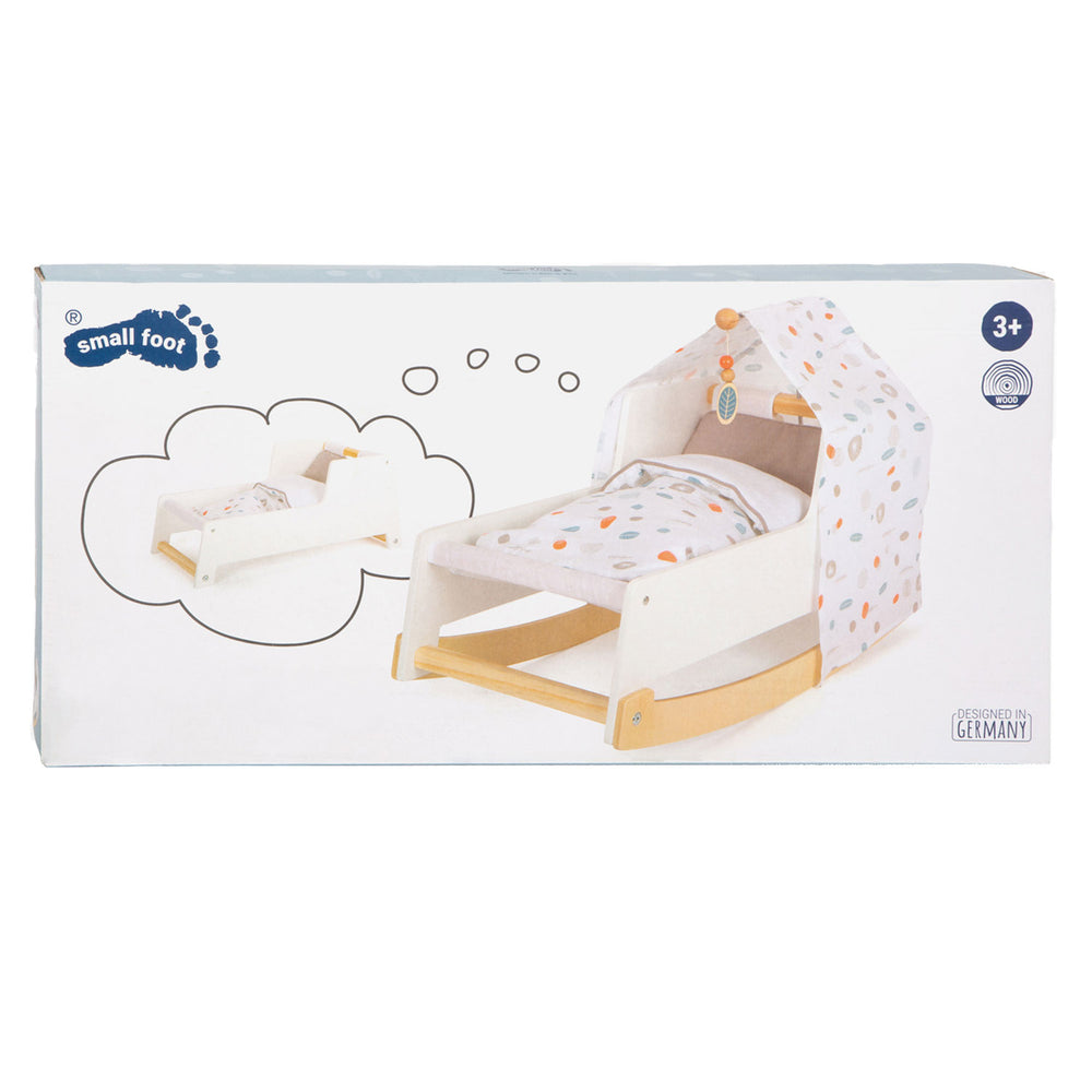 Small Foot - wooden rocking doll bed Little Button