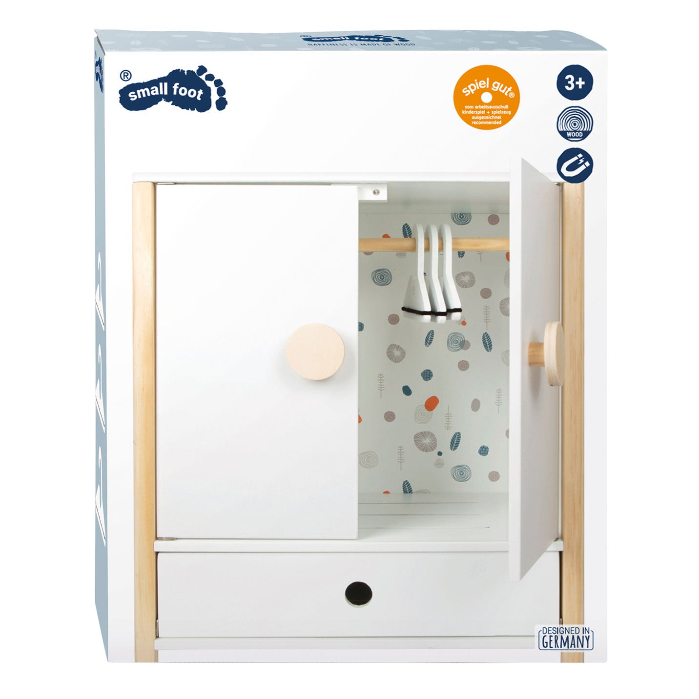 Small Foot Houten Poppen Kledingkast Little Button met Hangers, 3dlg.
