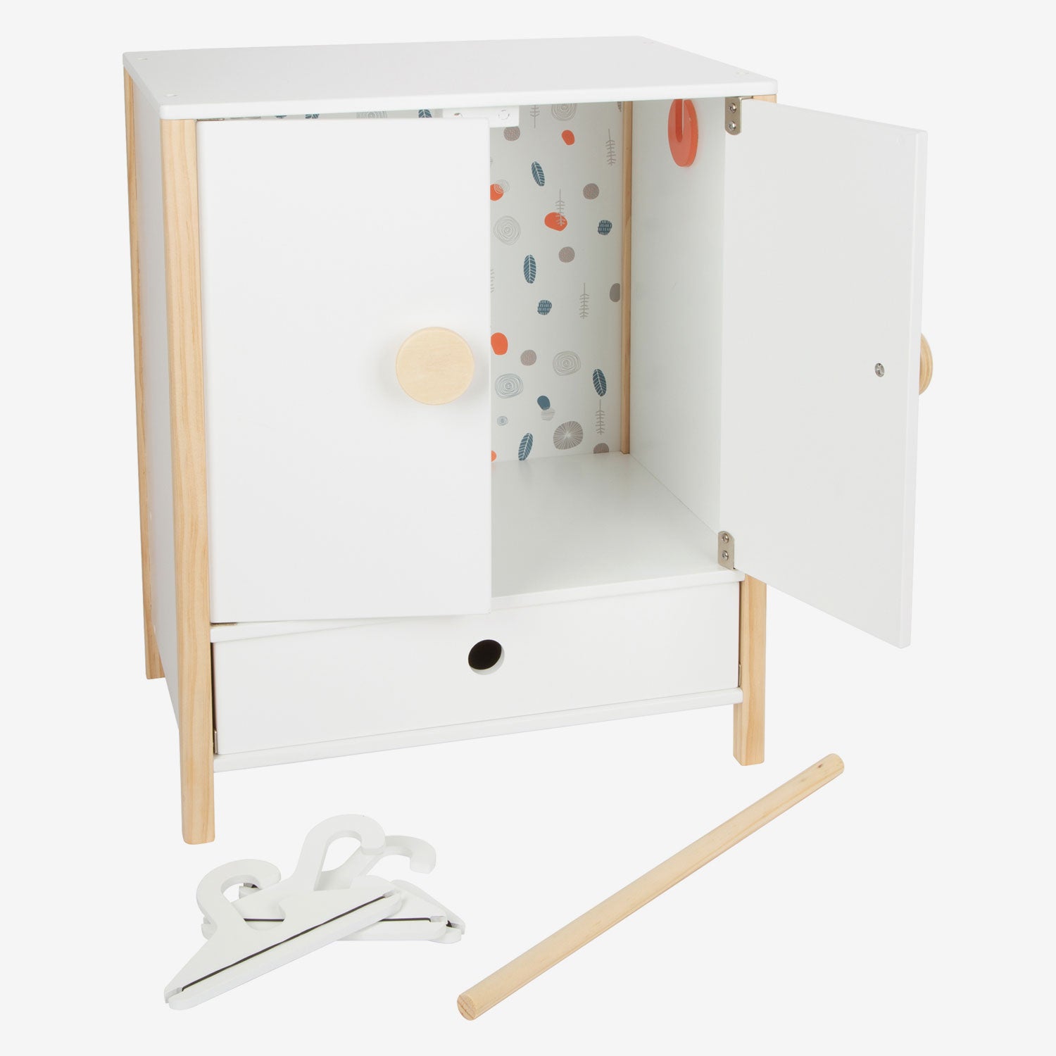 Small Foot Houten Poppen Kledingkast Little Button met Hangers, 3dlg.