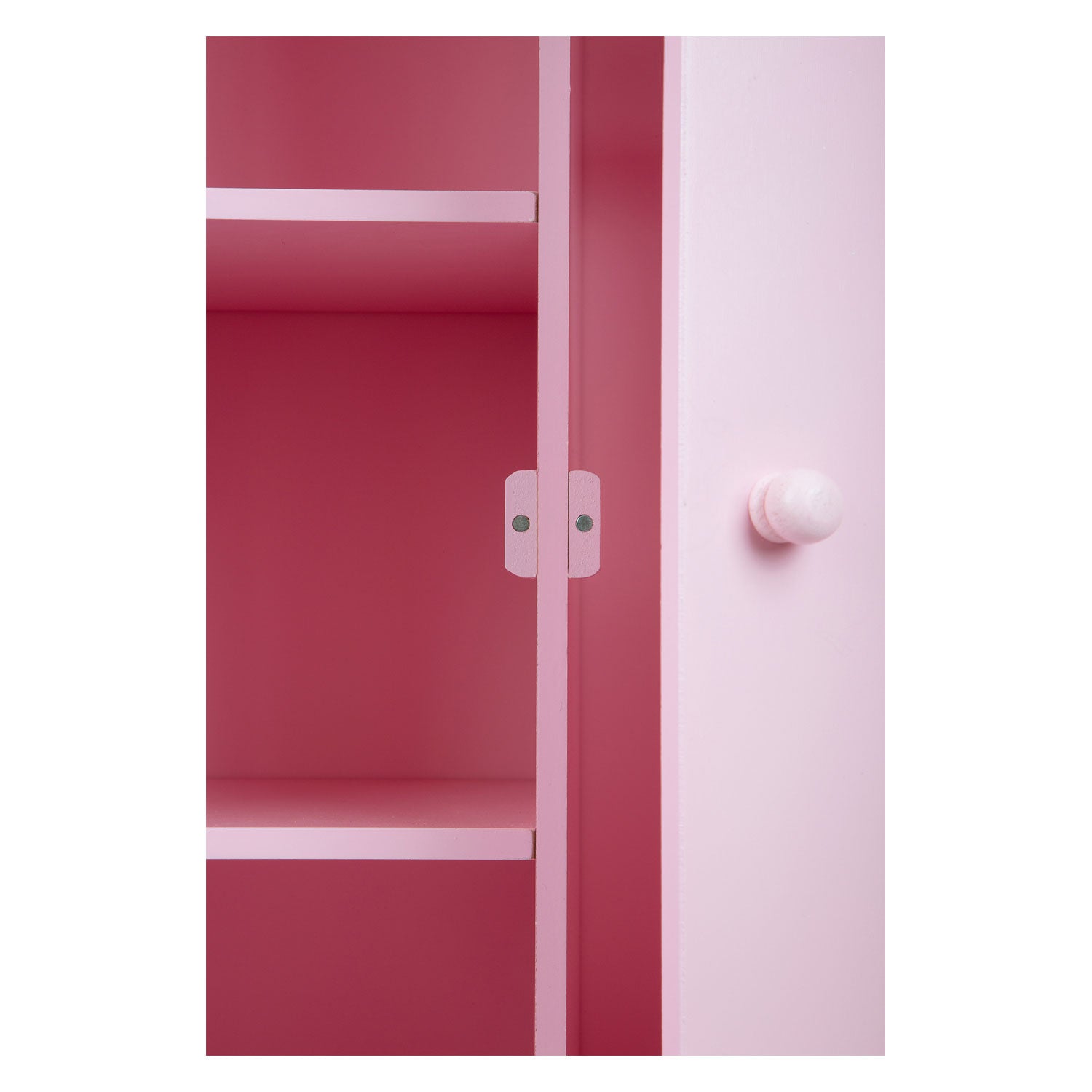 Small foot - wooden doll wardrobe pink