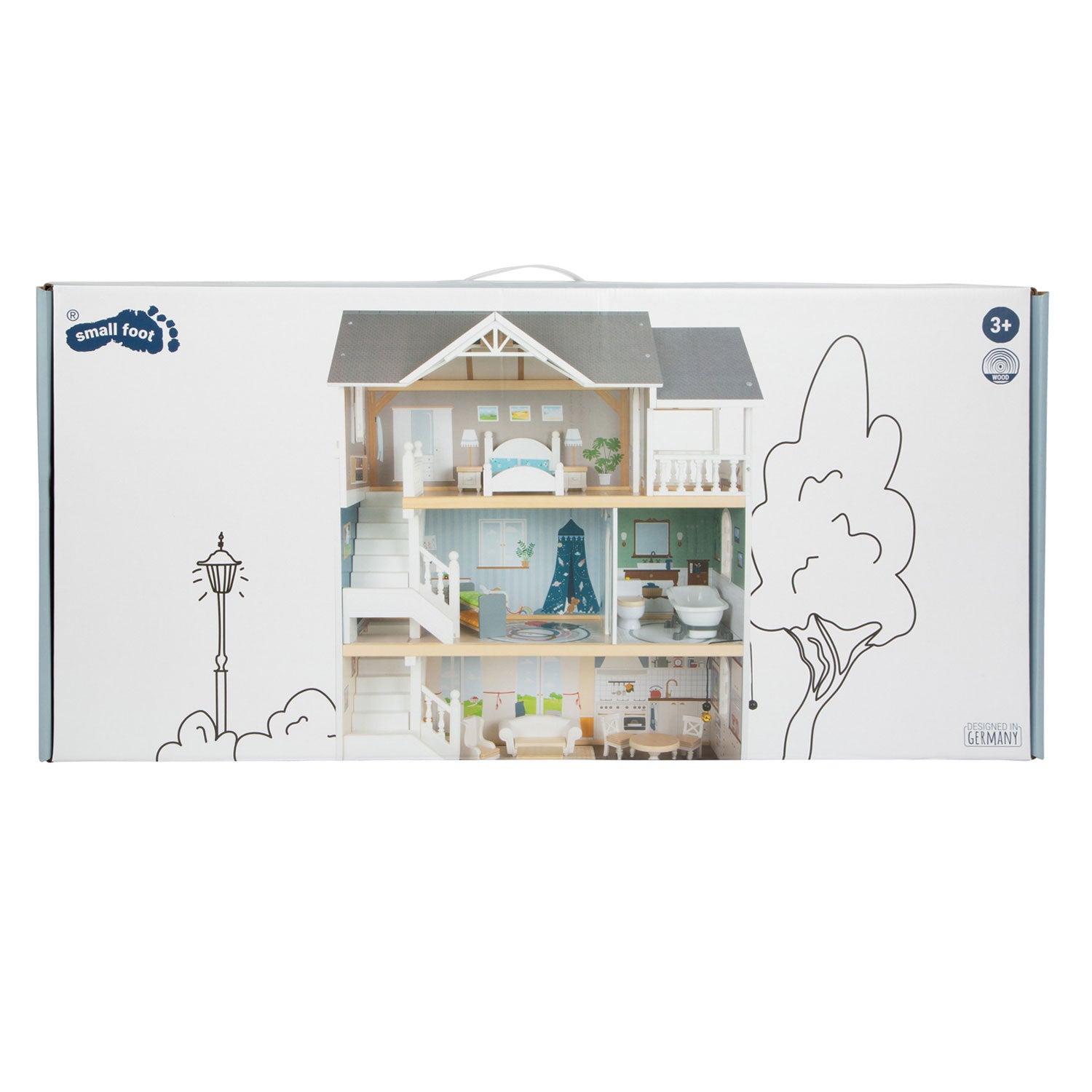 Small Foot Houten Stadsvilla Poppenhuis met Accessoires, 13dlg.