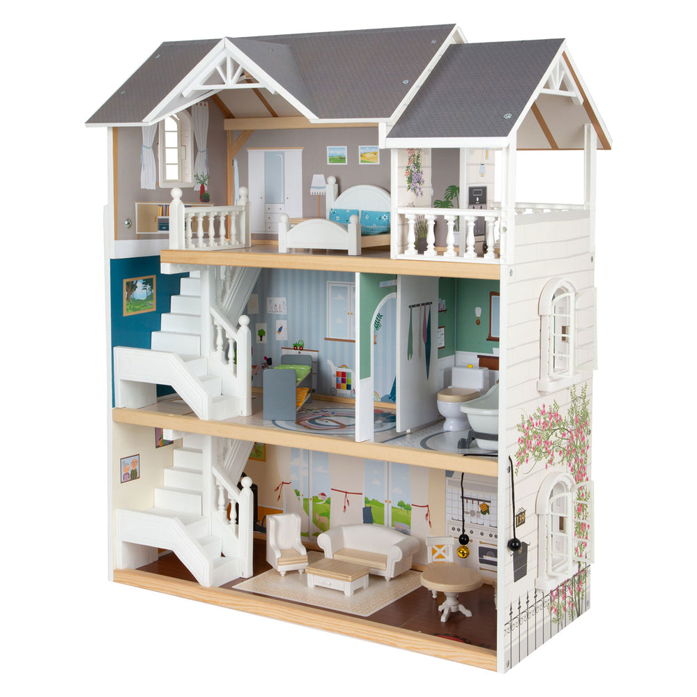 Small Foot Houten Stadsvilla Poppenhuis met Accessoires, 13dlg.
