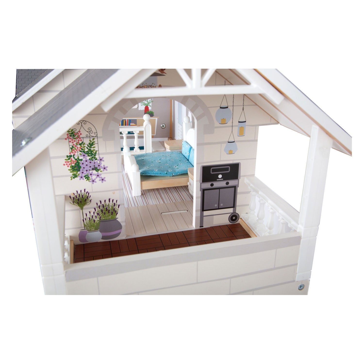 Small Foot Houten Stadsvilla Poppenhuis met Accessoires, 13dlg.