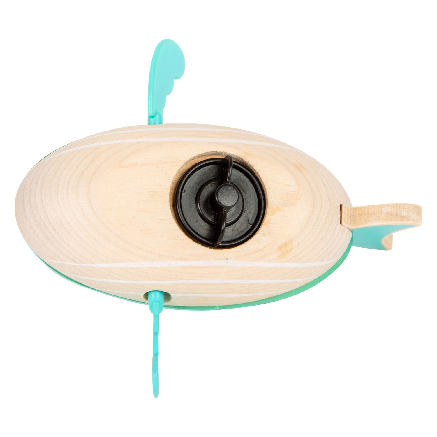 Small foot - bath toy wooden whale wind-up
