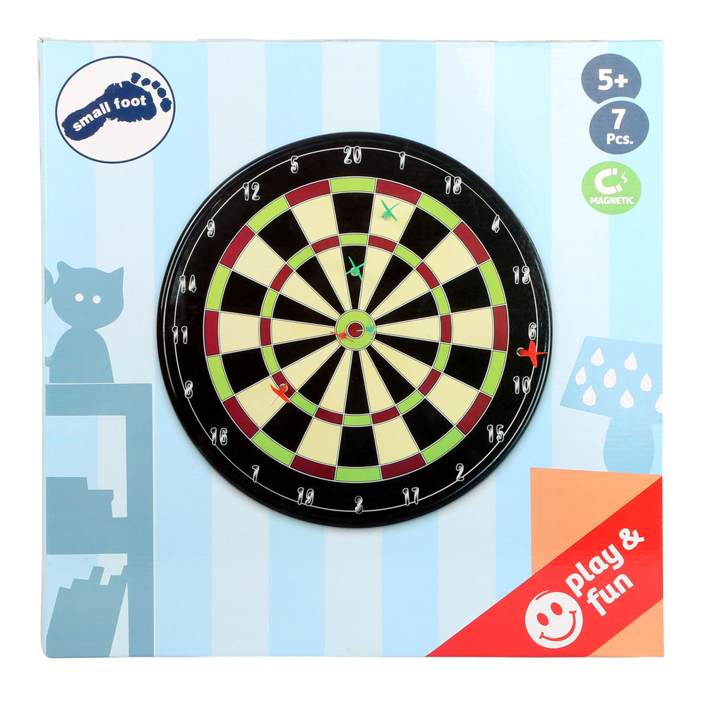 Small Foot Magnetic Dartboard with Darts, 7pc.